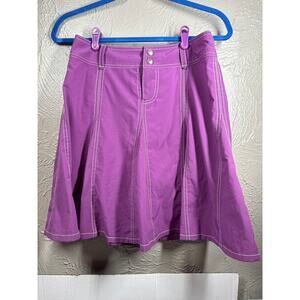 Athleta Whatever Pleated Swing A-line Purple‎ Skort Skirt Shorts Womens Size 2
